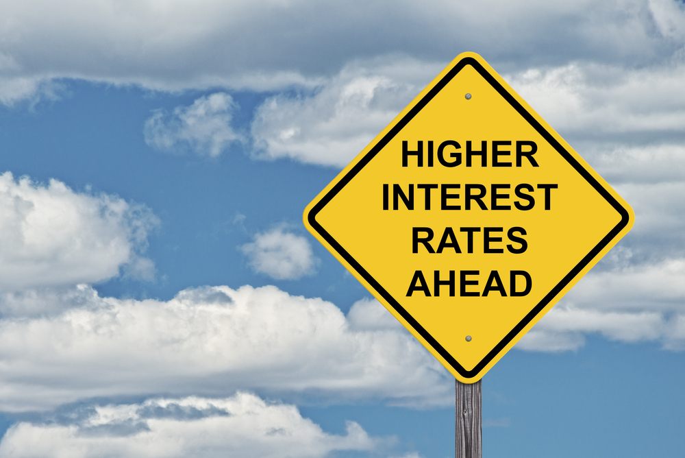 Higher interest rates sign