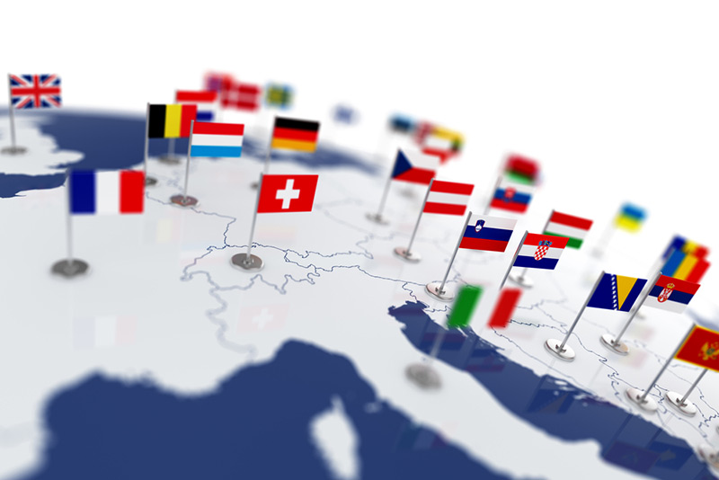 Europe-flags-on-globe