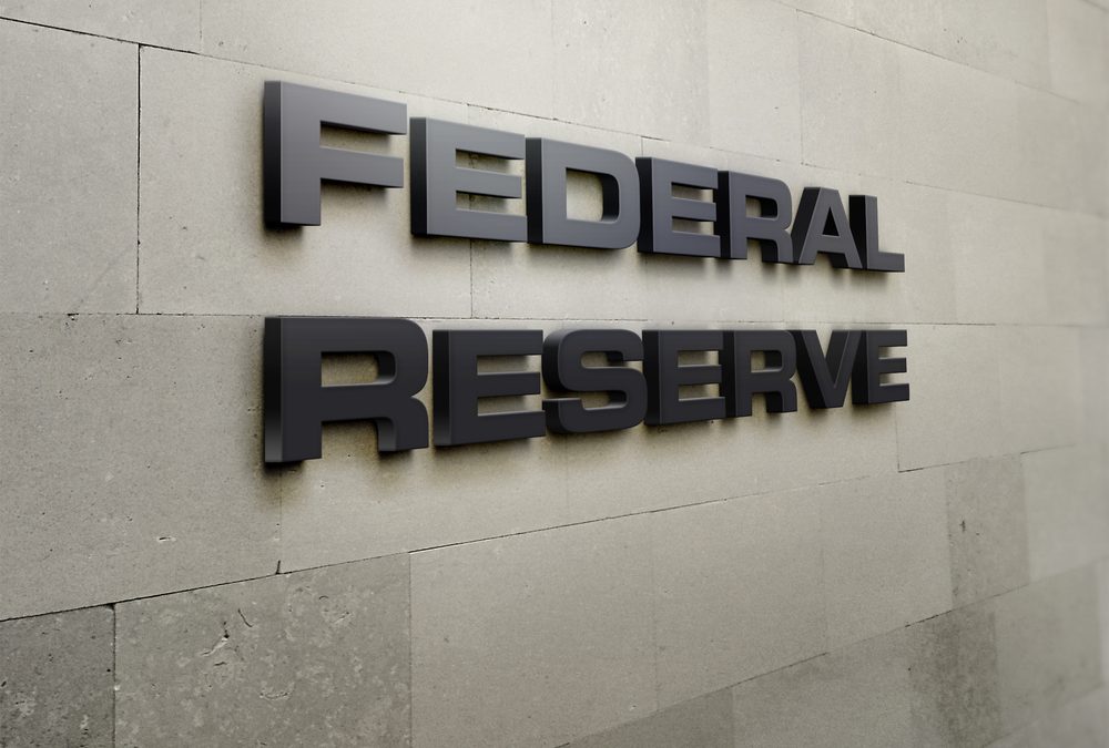 Federal Reserve words on wall